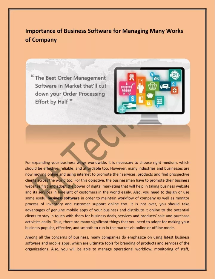 importance of business software for managing many