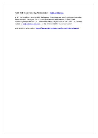 fmcg web based promoting administration fmcg