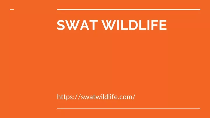swat wildlife