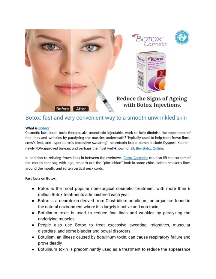 botox fast and very convenient way to a smooth