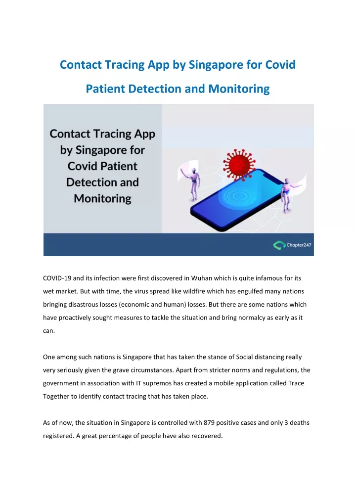 contact tracing app by singapore for covid