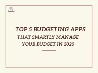 Top 5 Budgeting Apps That Smartly Manage Your Budget in 2020
