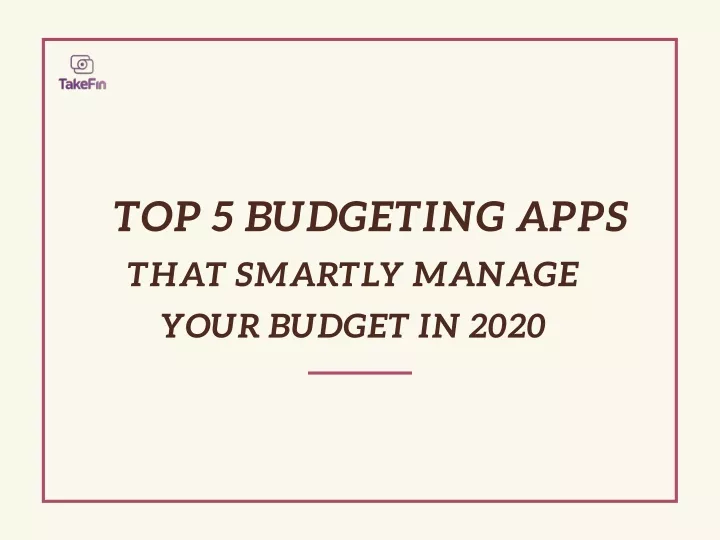 top 5 budgeting apps