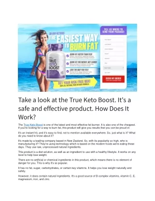 True Keto Boost