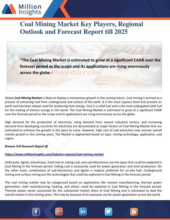 coal mining market key players regional outlook