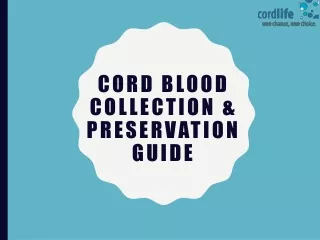 cord blood collection preservation guide