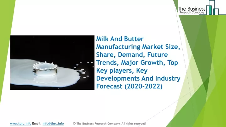 milk and butter manufacturing market size share