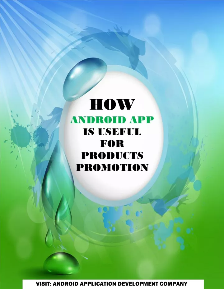 how android app is useful for products promotion