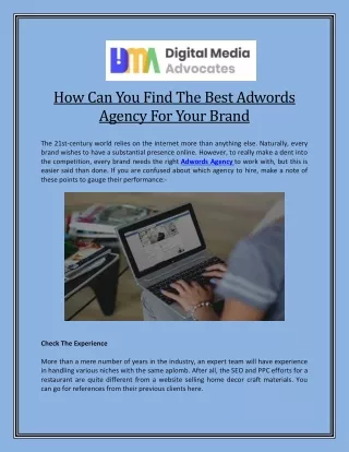 how can you find the best adwords agency for your