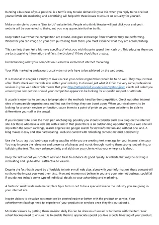 running a business of your personal is a terrific
