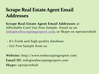 scrape real estate agent email addresses