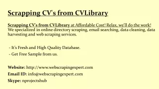 scrapping cv s from cvlibrary