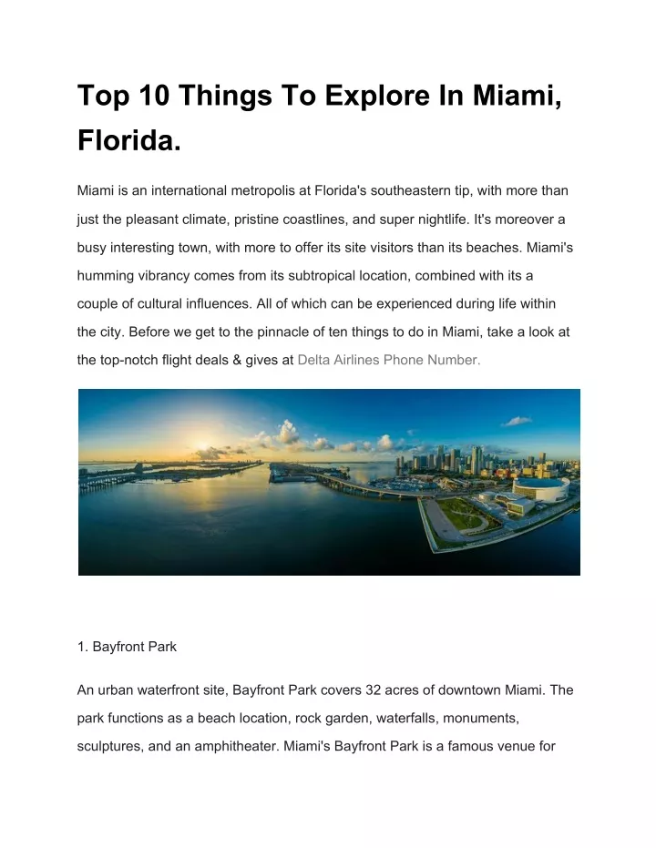 top 10 things to explore in miami florida