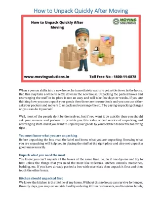 how to unpack quickly after moving how to unpack