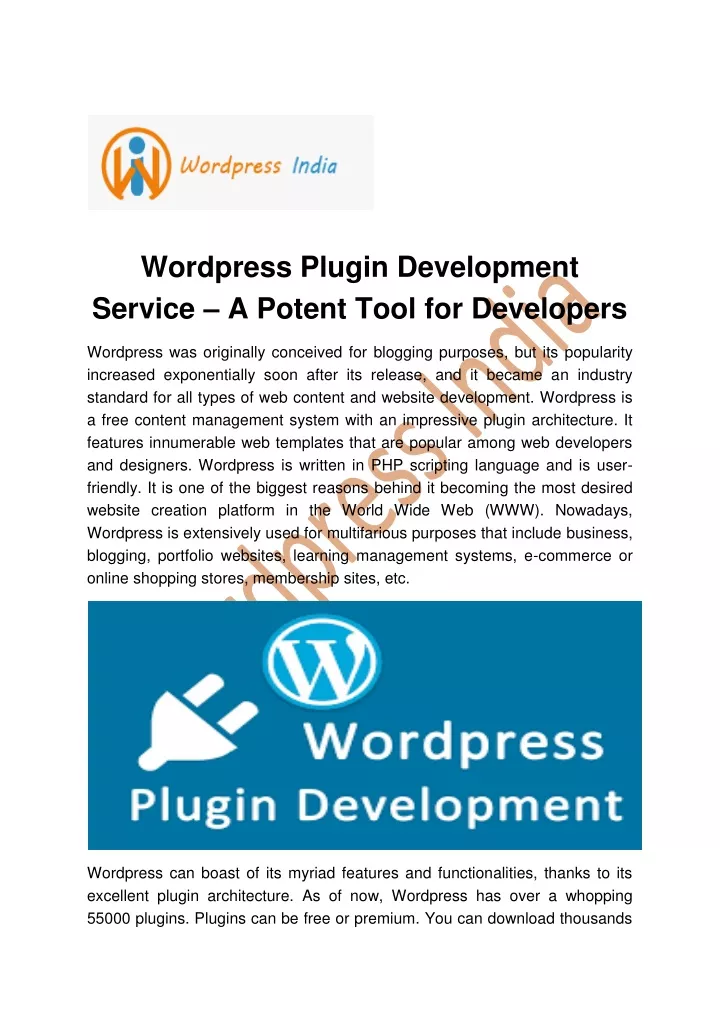 wordpress plugin development service a potent