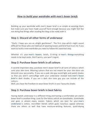 how to build your wardrobe with men s boxer briefs