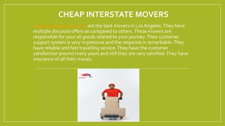 cheap interstate movers