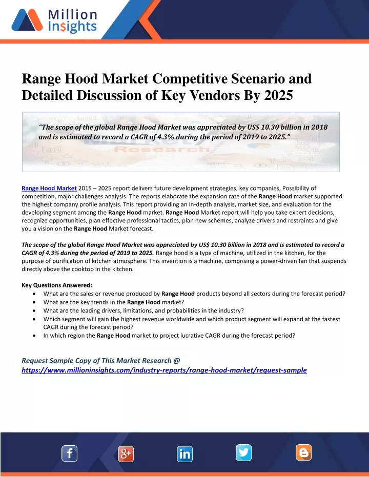 range hood market competitive scenario