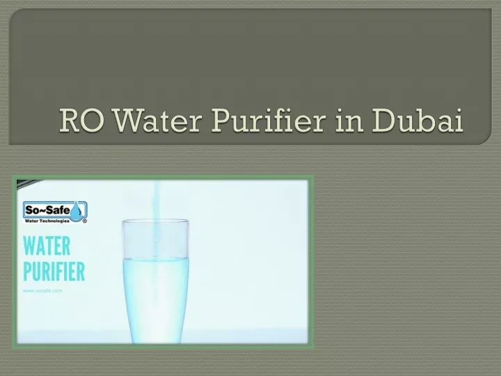 ro water purifier in dubai