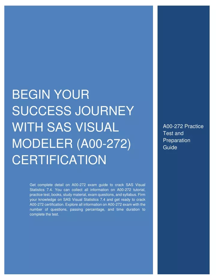 begin your success journey with sas visual