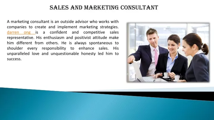 sales and marketing consultant