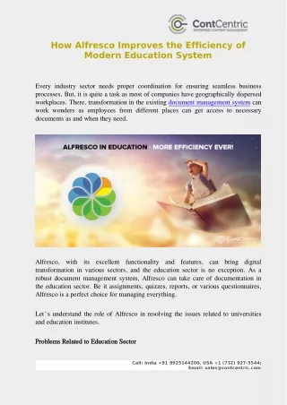 how alfresco improves the efficiency of modern