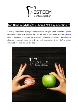 Top Denture Myths You Should Not Pay Attention to