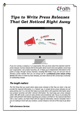 tips to write press releases that get noticed
