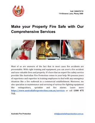 Make your Property Fire Safe with Our Comprehensive Services