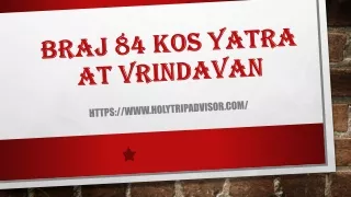 braj 84 kos yatra at vrindavan