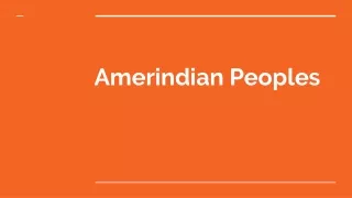 Amerindian Peoples