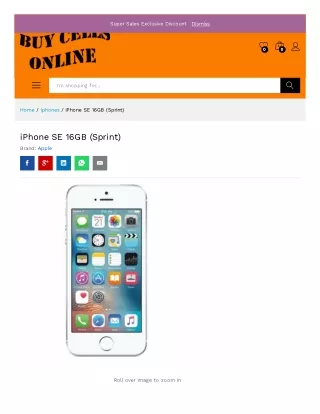 Order iPhone SE 16GB (Sprint) – Buycellsonline