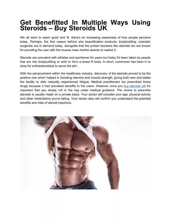 get benefitted in multiple ways using steroids