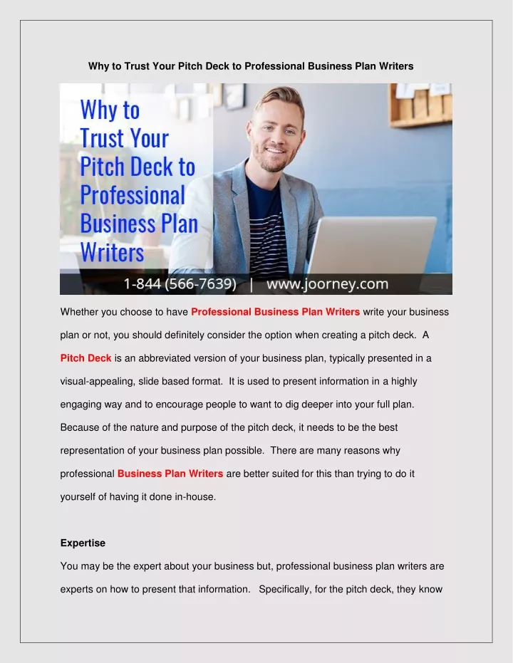 why to trust your pitch deck to professional
