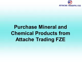 Purchase Mineral and Chemical Products from Attache Trading FZE