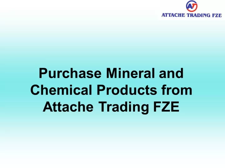 purchase mineral and chemical products from