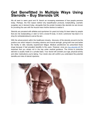 Buy Steroids UK