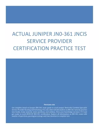 actual juniper jn0 361 jncis service provider