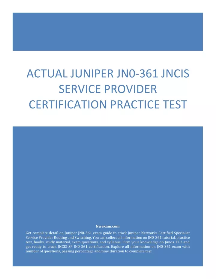 actual juniper jn0 361 jncis service provider