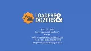 Loaders & Dozers- Marketplace for Heavy Construction Equipment & services in India