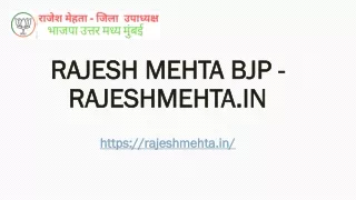 rajesh mehta bjp rajeshmehta in