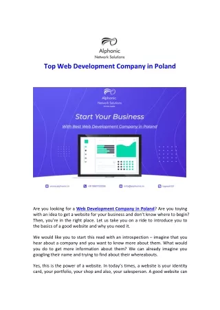 top web development company in poland