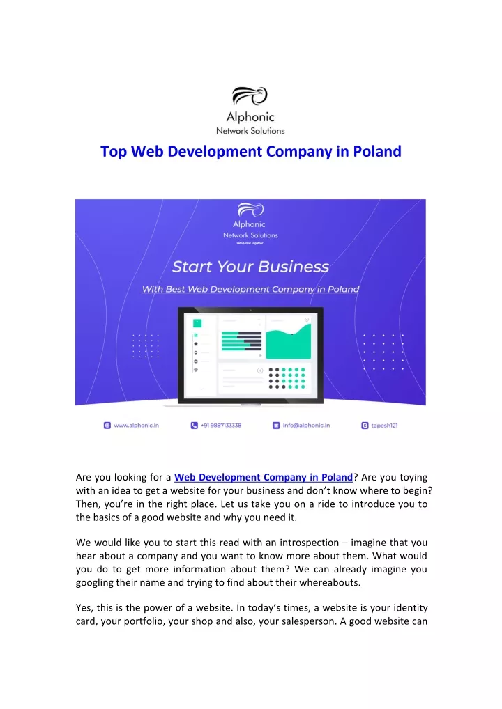 top web development company in poland
