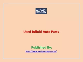 Used Infiniti Auto Parts