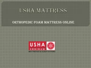 Orthopeadic Foam Mattress Online – Usha Shriram
