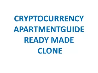 CRYPTOCURRENCY APARTMENTGUIDE READY MADE CLONE
