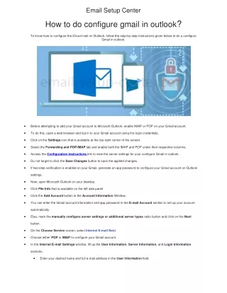 email setup center