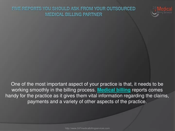 five reports you should ask from your outsourced medical billing partner
