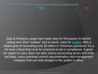 avoid these 8 steps to reduce your medical coding audit risks