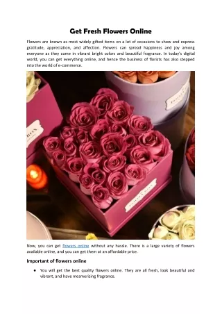 get fresh flowers online